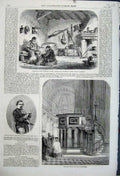 Old Antique Print 1861 Guzmaroli Hut Caprera Burton Pulpit Cathedral Paul 19th