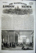 Old Antique Print 1861 Entrance Hotel Charleston South Carolina America 19th