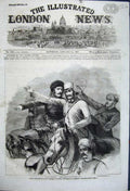 Original Old Antique Print 1861 Colonel Greathed Hope Grant Major Anson Horse