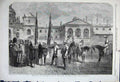 Old Antique Print 1861 Presentation Colours Westminster Volunteers Queen 19th