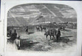 Old Antique Print 1861 Derby Horse Races View Course Corner Paddock Sport 19th
