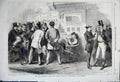 Original Old Antique Print 1861 War Excitement New York Fire-Engine House Men