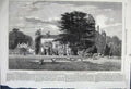 Old Antique Print 1861 Madingley Hall Prince Wales Cambridge University 19th