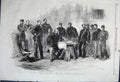 Original Old Antique Print 1861 General Cialdini Staff Gaeta War Siers Grillet