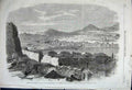 Old Antique Print 1861 City Gaeta Italy National Army Batteries Citadel 19th