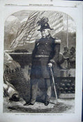 Old Antique Print 1861 General Winfield Scott Commander American Forces 19th