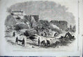 Original Old Antique Print 1861 Bastion Antonio Gaeta Explosion Powder Magazine