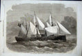Old Antique Print 1861 Iron-Coated French Frigate La Gloire Sailing Ship 19th