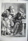 Original Old Antique Print 1861 Russian Noble Serfs Yvon Lewis Pocock Sier Man