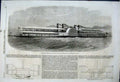 Original Old Antique Print 1861 Government Troop-Steamer Lower Indus Engines