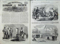 Original Old Antique Print 1861 Civil War America Kitchen Camp New York Staten