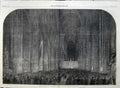 Original Old Antique Print 1861 Service Westminster Abbey Duchess Kent Church