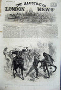 Old Antique Print 1861 Civil War America Dragoon Guerrilla Horsemen Men 19th