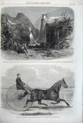Original Old Antique Print 1861 Falconer Theatre Quarry Foil Dhuiv Jackey Horse