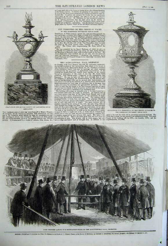 Old Antique Print 1861 Casella Thermometer Street Railway Lungley Ship 19th