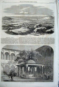 Original Old Antique Print 1861 View Gottenburg Sweden Hills Treasury Algiers