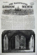 Old Antique Print Cathedral Nave 1861 Archaeological Society Peterborough 19th