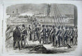 Old Antique Print 1861 Woolwich Ship Royal Field Artillery Melbourne Ship 19th