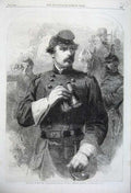 Old Antique Print 1861 General M'Clellan Commander -Chief Federal Forces 19th