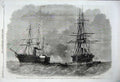 Old Antique Print 1861 Captain Wilks War-Ship Jacinto Mason Mail-Steamer 19th