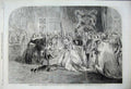 Old Antique Print 1861 Investiture Queen Star India Throne Windsor Castle 19th