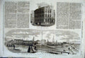 Old Antique Print 1861 Sailors Home Great Yarmouth Jetty Britannia Pier 19th