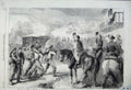 Old Antique Print War America 1861 Federal Wounded Lewinsville Virginia 19th
