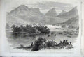 Old Antique Print 1861 Queen Ireland Royal Barge Lake Killarney Mountains 19th