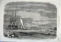 Original Old Antique Print 1861 Regatta Halifax Harbour Nova Scotia Yacht Wales