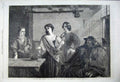 Old Antique Print 1861 Florizel Perdita Women Men Romance Museum Leslie 19th