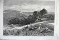 Original Old Antique Print 1861 Surrey Corn Field Country Farmers Cole British
