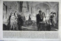 Original Old Antique Print 1861 Rouge Et Noir Women Men Romance Dance Academy