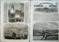 Original Old Antique Print 1861 Coronation King Queen Prussia Hanover Monument