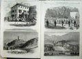 Old Antique Print 1861 Queen Ireland Stack Lighthouse Castlerosse Glena 19th