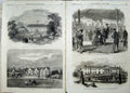 Antique Old Print 1861 Queen Visit Ireland Viceregal Lodge Dublin Kenmare 19th