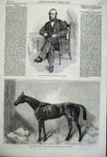 Original Old Antique Print 1862 William Wilson Emily Pierre Marquis Horse Sport