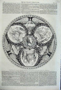Original Old Antique Print 1862 Albert Commemoration Tazza London Art Union