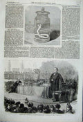 Original Old Antique Print 1862 Python Snake Zoological Charles Kean James Hall