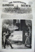 Original Old Antique Print 1862 Manufacture Armstrong Gun Woolwich Arsenal Coil
