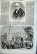 Original Old Antique Print 1862 Rev Thomas Horne Demonstriation Florence Pope