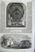 Old Antique Print 1862 Battlefield Church Shropshire Florence Nazionale 19th