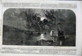 Old Antique Print 1862 War America Storm Mississippi Flotilla Fort Pillow 19th