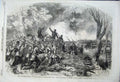 Old Antique Print 1862 Volunteer Review Sham Fight Panshanger Park Bridge 19th