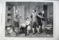 Old Antique Print Painter 1862 Young Boy Chair Lady Candle Royal Academy 19th