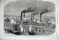 Old Antique Print 1862 War America General Pope Levee Cairo Madrid Ship 19th