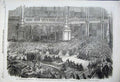 Original Old Antique Print 1862 International Exhibition View Orchestra Music