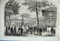 Old Antique Print 1862 International Cattle Show Poissy People Buildings 19th