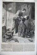 Old Antique Print 1862 Return Lost Sailor Family Reunion Roberts Artists 19th