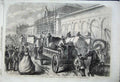 Original Old Antique Print 1862 Cromwell Road Arrival Goods Exhibition Building