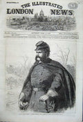 Old Antique Print Civil War America 1862 Portrait General Burnside Nast 19th
